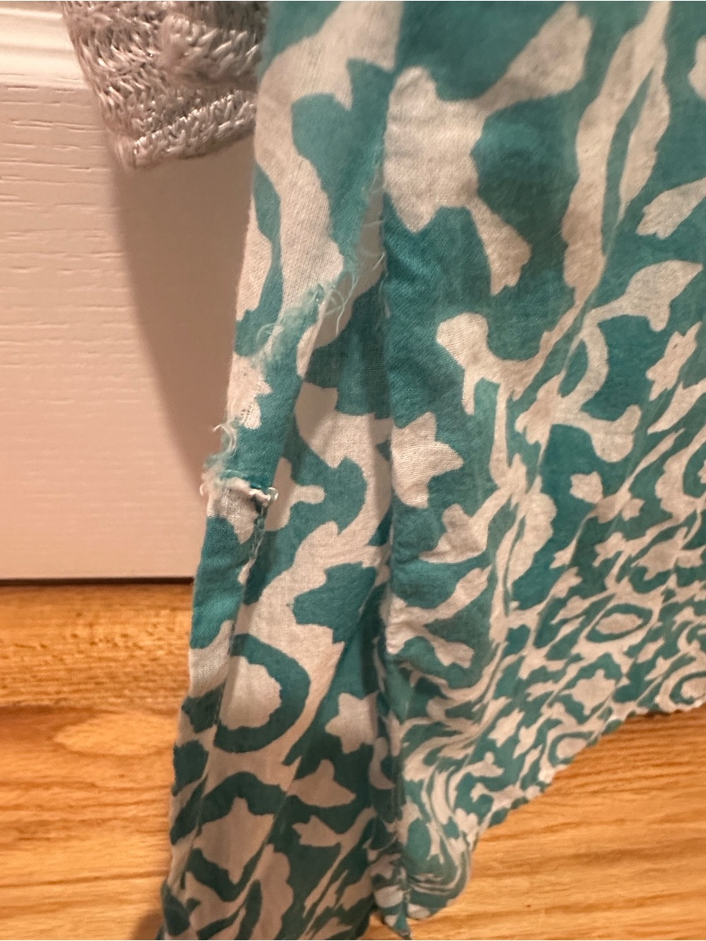 Roberta Roller Rabbit Turquoise & White Patterned Tunic - Picture 7 of 8